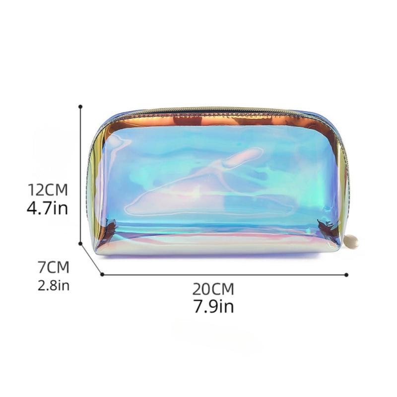 Waterproof Colorful TPU Makeup Bag Roomy Zipper Cosmetic Bag Travel Beauty Case