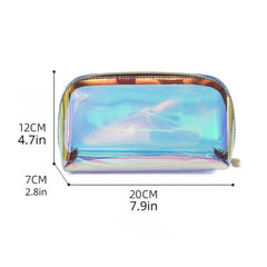 Waterproof Colorful TPU Makeup Bag Roomy Zipper Cosmetic Bag Travel Beauty Case