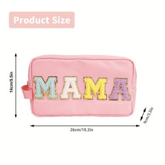 Preppy Makeup Bag With Strap Nylon Waterproof Travel Toiletry Bag For Women Girl