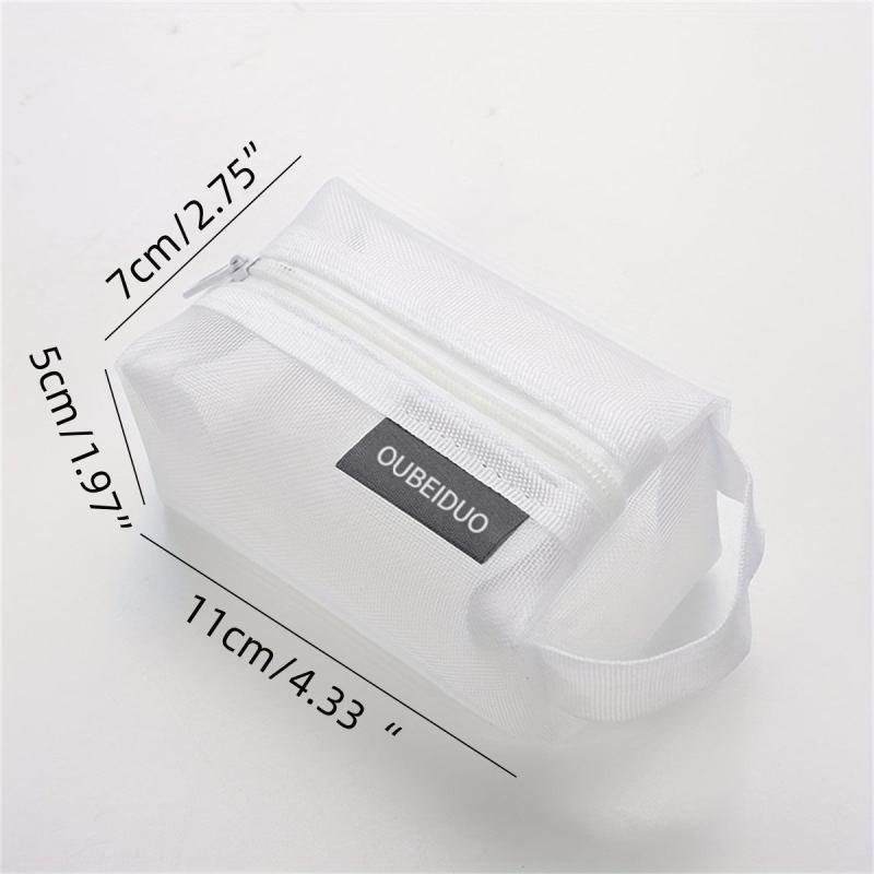 Mesh Pouch Makeup Bag Zipper Cosmetic Organizer Travel Daily Small Items