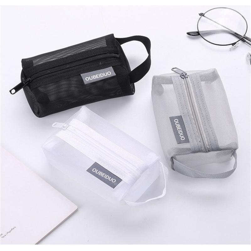 Mesh Pouch Makeup Bag Zipper Cosmetic Organizer Travel Daily Small Items