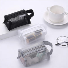 Mesh Pouch Makeup Bag Zipper Cosmetic Organizer Travel Daily Small Items