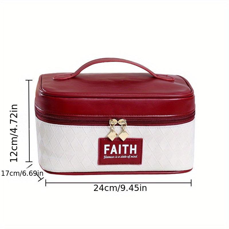 Portable Travel Makeup Organizer with Handle for Girls Women