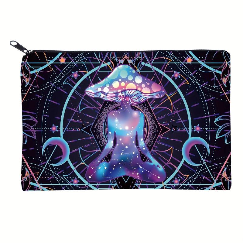 Mushroom Cosmetic Bag Travel Portable Small Makeup Pouch Toiletry Organizer