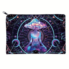 Mushroom Cosmetic Bag Travel Portable Small Makeup Pouch Toiletry Organizer