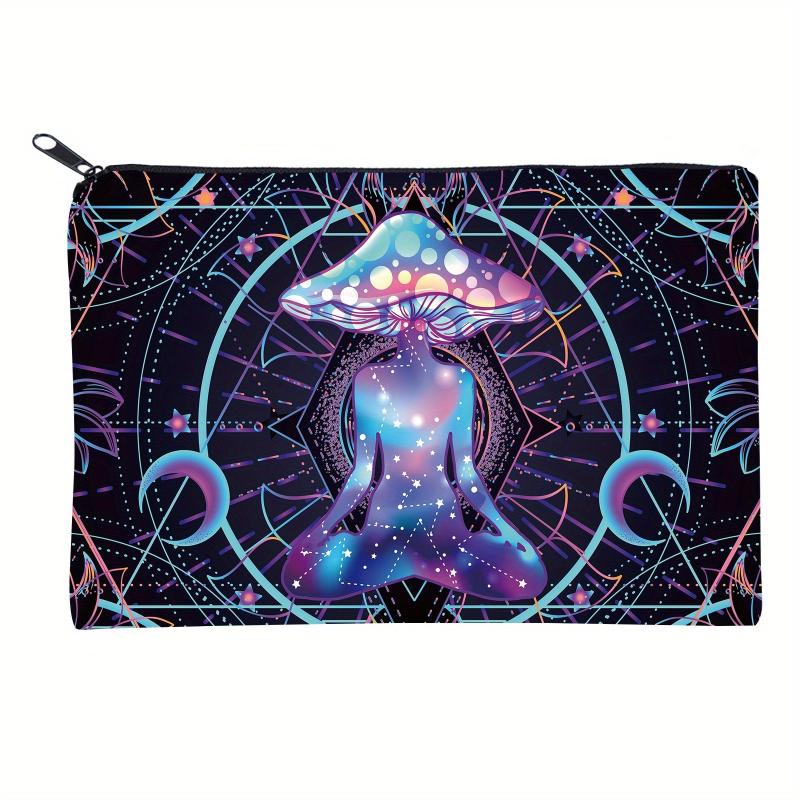 Mushroom Cosmetic Bag Travel Portable Small Makeup Pouch Toiletry Organizer