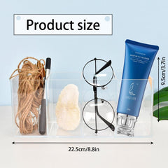 Acrylic Pencil Makeup Brush Holder 4 Compartments Storage