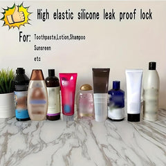 8pcs Silicone Travel Bottle Covers Stretching Sleeves Travel Accessories