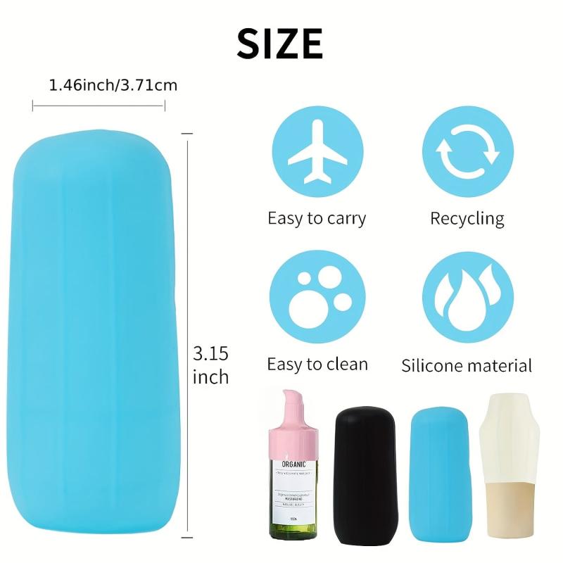 8pcs Silicone Travel Bottle Covers Stretching Sleeves Travel Accessories