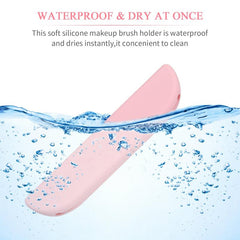 Travel Makeup Brush Holder Silicone Cosmetic Brush Bag