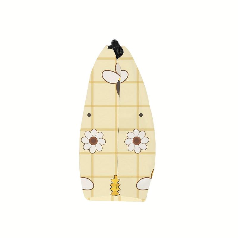 Sunflower Bee Cosmetic Bag Waterproof Makeup Bag for Travel