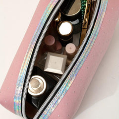 Letter Patched Rhinestone Makeup Bag LOVE Letters Travel Zipper Pouch