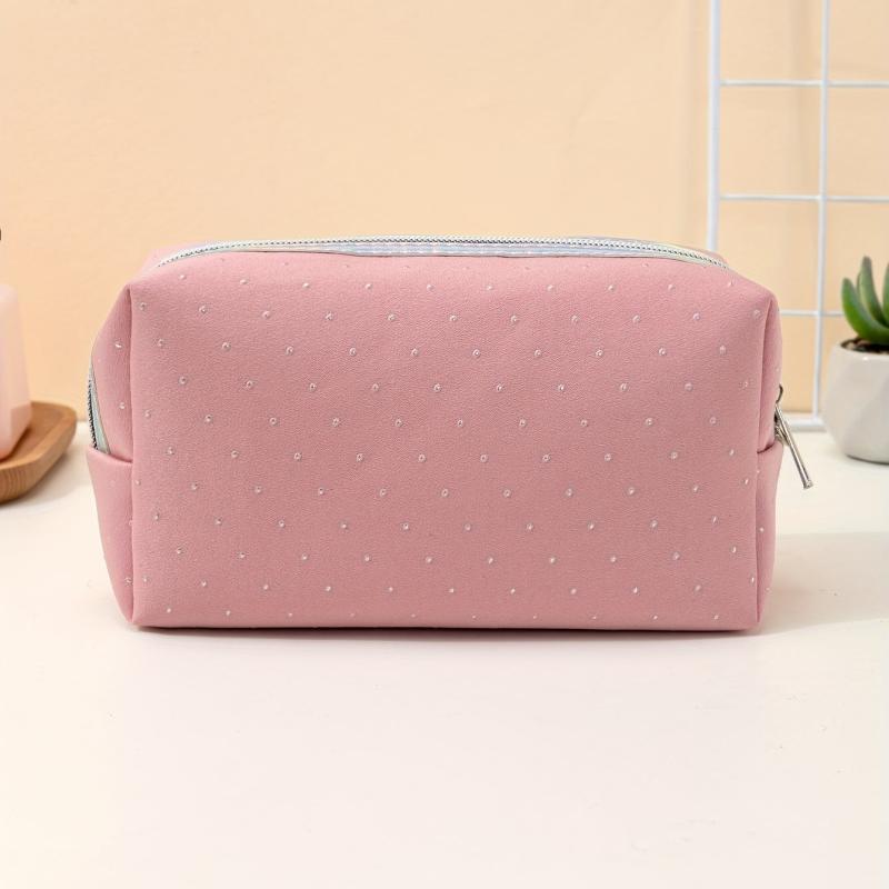 Letter Patched Rhinestone Makeup Bag LOVE Letters Travel Zipper Pouch
