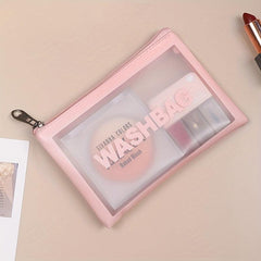 3pcs Clear Toiletry Bag Waterproof Makeup Zipper Pouch Portable Travel Bag