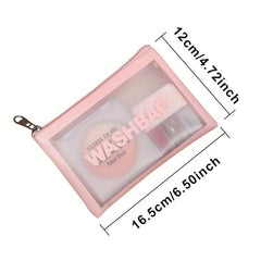 3pcs Clear Toiletry Bag Waterproof Makeup Zipper Pouch Portable Travel Bag