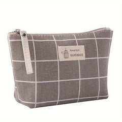 Canvas Cosmetic Bag Travel Makeup Bag Roomy Toiletries Case