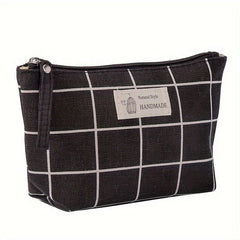 Canvas Cosmetic Bag Travel Makeup Bag Roomy Toiletries Case