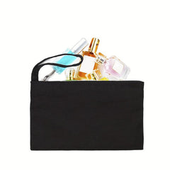 2pcs Cotton Canvas Zipper Cosmetic Bag Makeup Organizer 13x19cm
