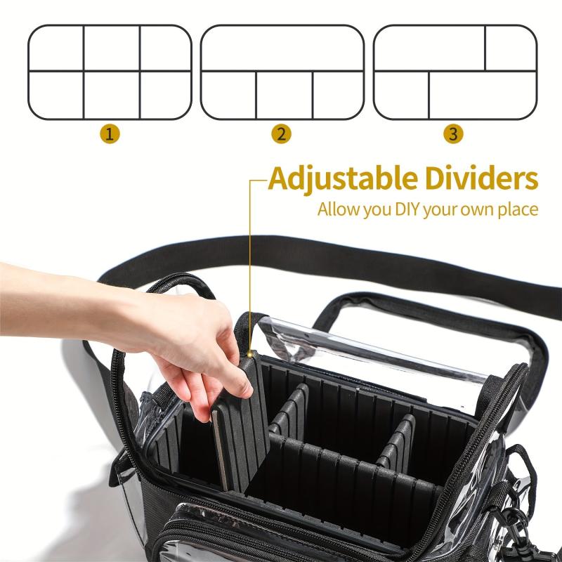 Makeup Case with Adjustable Divider & Handle