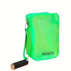 PVC Zipper Pouch Candy Square Makeup Bag Roomy Makeup Accessories Organizer