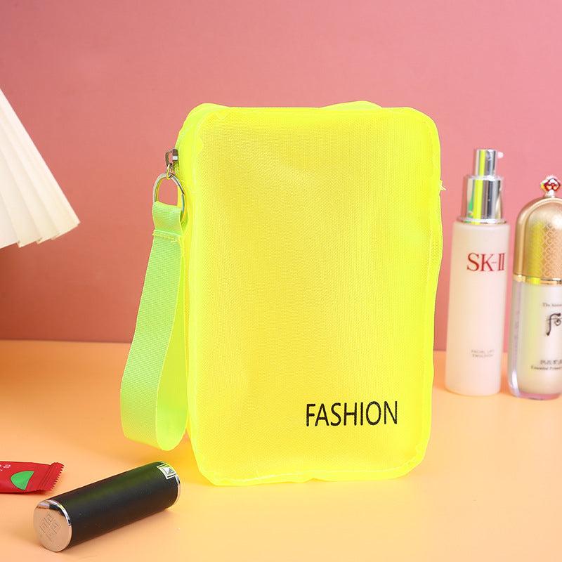 PVC Zipper Pouch Candy Square Makeup Bag Roomy Makeup Accessories Organizer