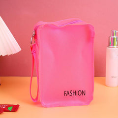 PVC Zipper Pouch Candy Square Makeup Bag Roomy Makeup Accessories Organizer