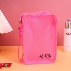 PVC Zipper Pouch Candy Square Makeup Bag Roomy Makeup Accessories Organizer