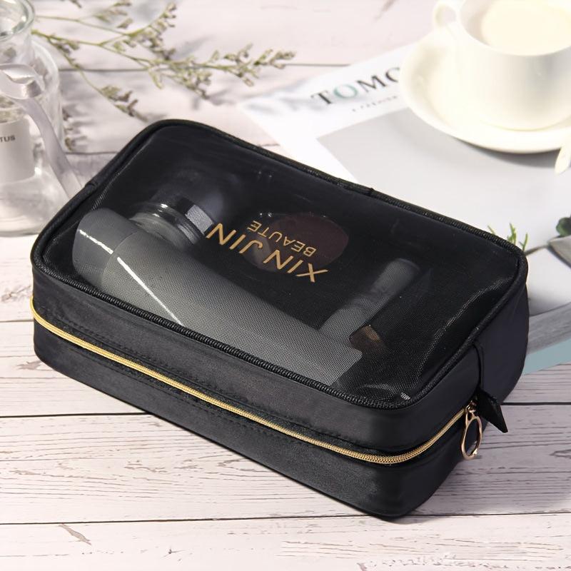 Mesh Makeup Bag Cosmetic Zipper Pouch Travel Storage 3 Sizes