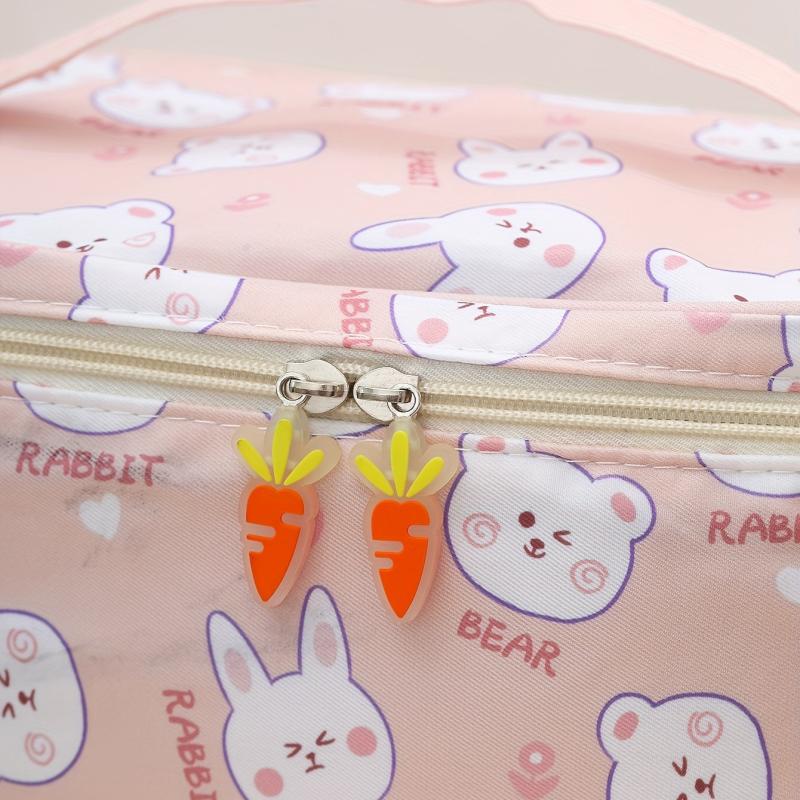 Cartoon Rabbit Pattern Cosmetic Bag Large Capacity Waterproof Makeup Case