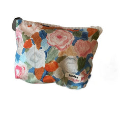 Colorful Flower Makeup Bag Portable Travel Storage Large Capacity