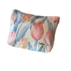 Colorful Flower Makeup Bag Portable Travel Storage Large Capacity