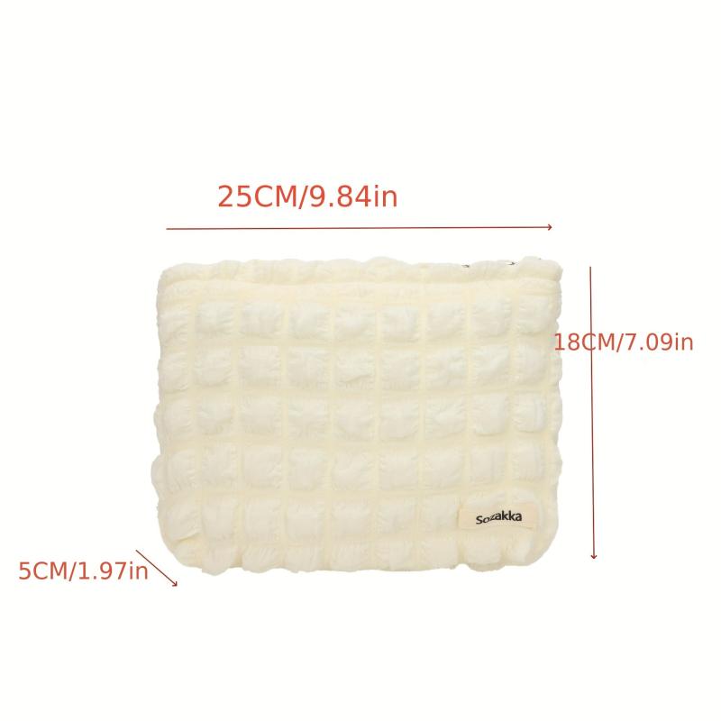 Pleated Candy Cosmetic Bag Y2K Accessories Make Up Bag
