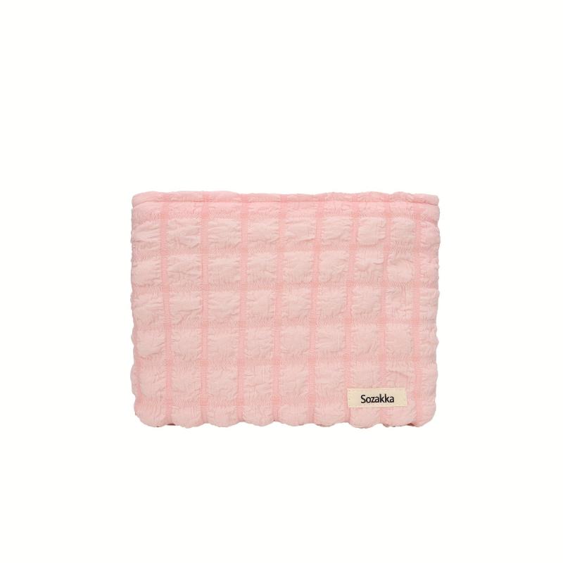 Pleated Candy Cosmetic Bag Y2K Accessories Make Up Bag