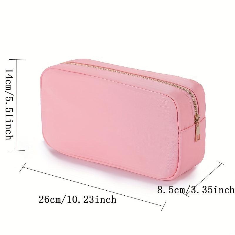 Nylon Cosmetic Bag Waterproof Zipper Makeup Pouch Travel Bag For Purse