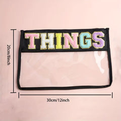 Waterproof PVC Zipper Toiletry Bag Transparent Makeup Organizer