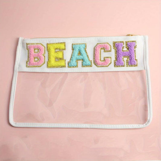 Waterproof PVC Zipper Toiletry Bag Transparent Makeup Organizer