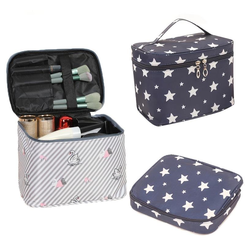 Waterproof Cosmetic Bag Large Capacity Makeup Organizer with Storage Box