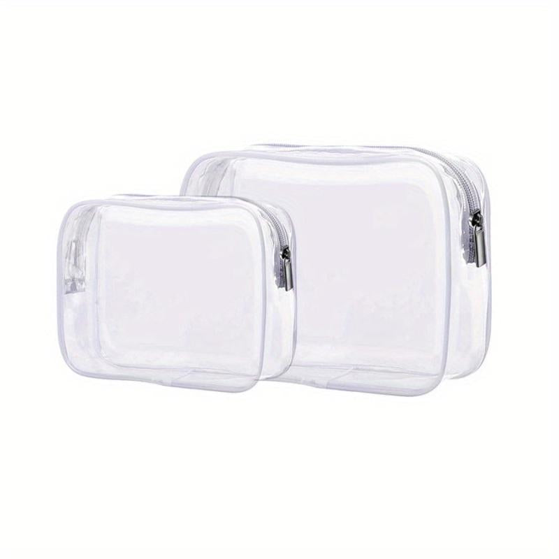 4pcs Clear Travel Toiletry Bags - Waterproof Makeup Organizers