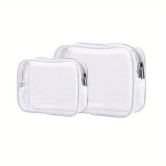 4pcs Clear Travel Toiletry Bags - Waterproof Makeup Organizers