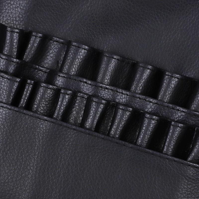 Makeup Brush Bag Belt with Pockets Foldable Adjustable Apron Pack