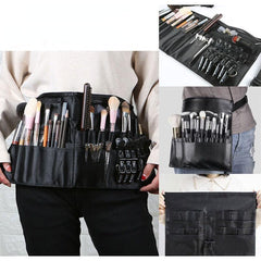 Makeup Brush Bag Belt with Pockets Foldable Adjustable Apron Pack