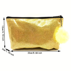 Glitter Waterproof Makeup Case Cosmetic Bag for Travel & Toiletry Storage