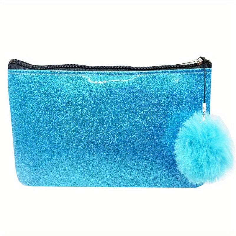 Glitter Waterproof Makeup Case Cosmetic Bag for Travel & Toiletry Storage