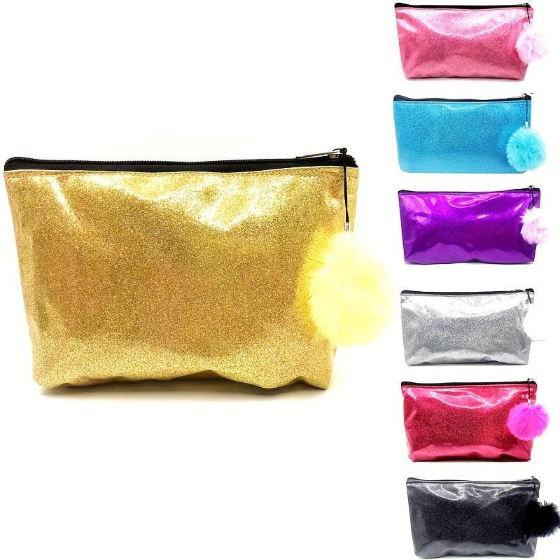 Glitter Waterproof Makeup Case Cosmetic Bag for Travel & Toiletry Storage