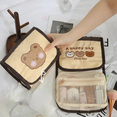 Bear Makeup Bag Travel Toiletries Organizer Cosmetic Case Pouch