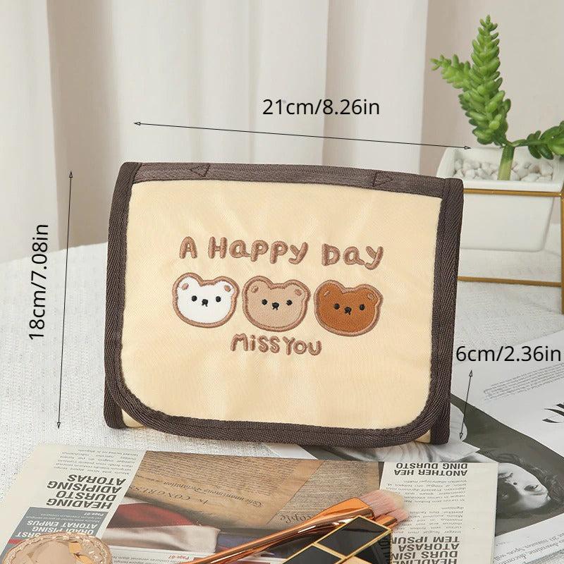 Bear Makeup Bag Travel Toiletries Organizer Cosmetic Case Pouch