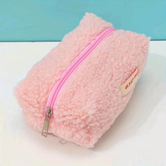Small Plush Makeup Bag Y2K Purse Cosmetic Bag Student Pen Holder