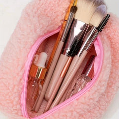 Small Plush Makeup Bag Y2K Purse Cosmetic Bag Student Pen Holder