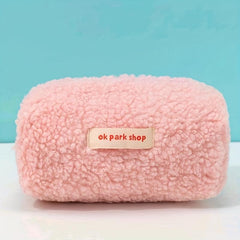 Small Plush Makeup Bag Y2K Purse Cosmetic Bag Student Pen Holder