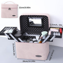 Women PU Travel Toiletry Bag Large Cosmetic Case Beauty Storage